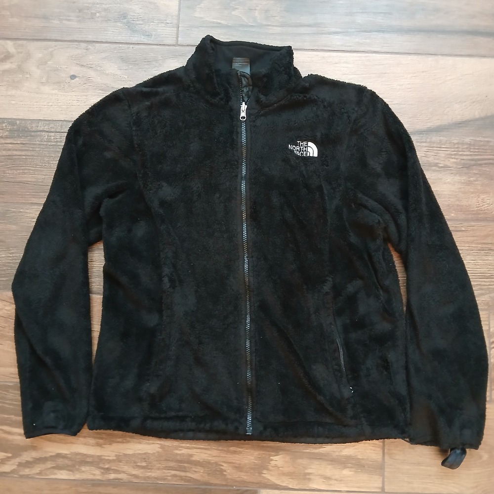 The North Face Osito Fleece Jacket Womens Large Black Full Zip Outdoors Hiking